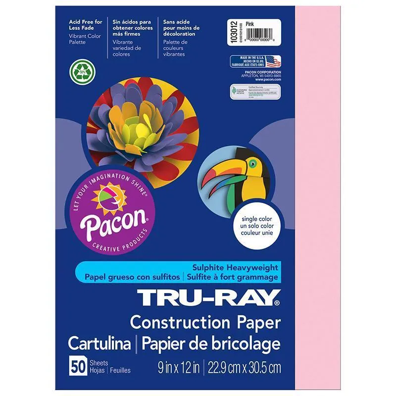 (10 Pk) Tru Ray 9 X12 Pink