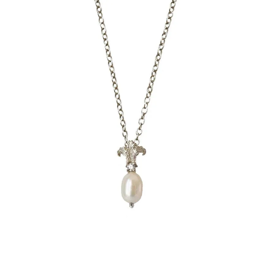 14K Acanthus Pearl Necklace