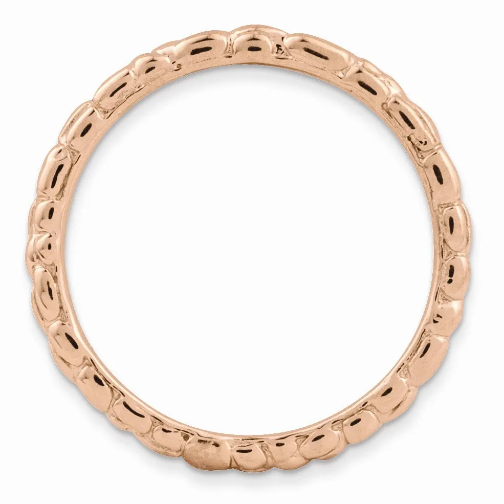 1.5mm Stackable 14K Rose Gold Plated Silver Band