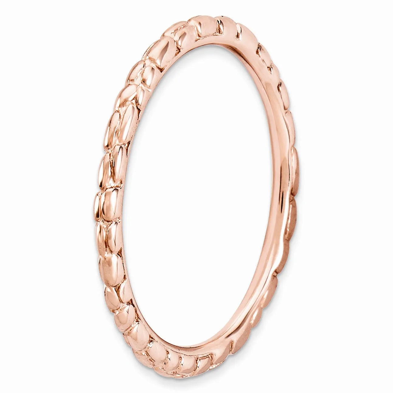 1.5mm Stackable 14K Rose Gold Plated Silver Band