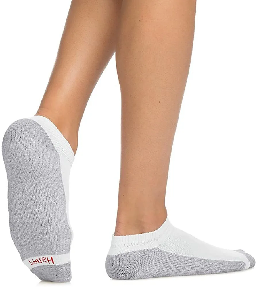 180 Pairs - Low Cut Bulk Socks Athletic Size 10-13 in White with Grey - Wholesale Case of 180 Mens Socks