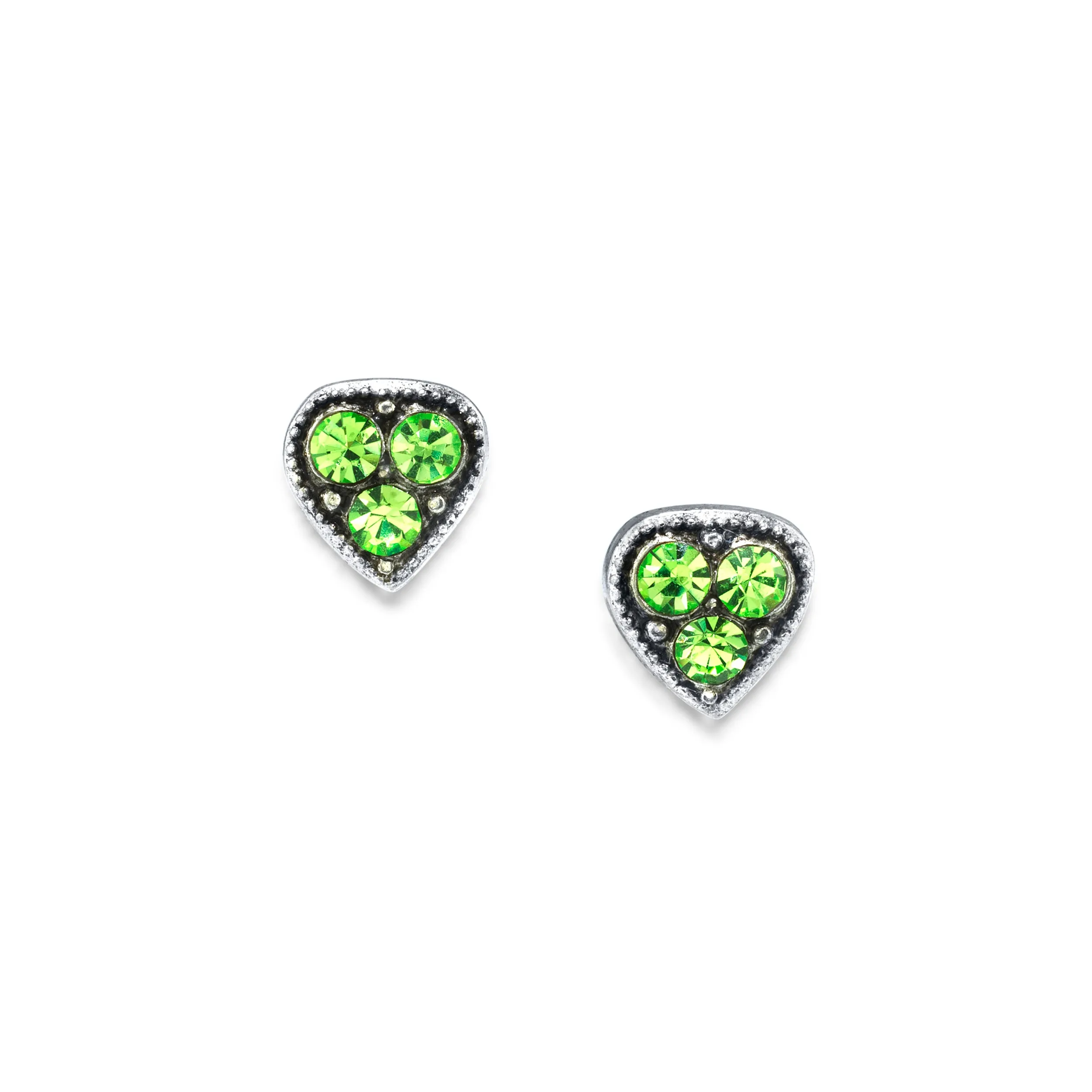 1928 Jewelry Crystal Heart Stud Earrings