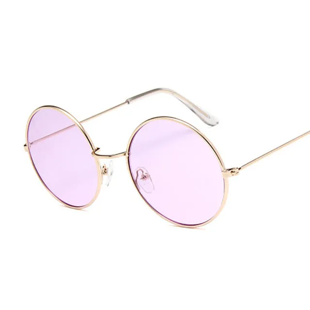 2019 Retro Round Pink Sunglasses Women