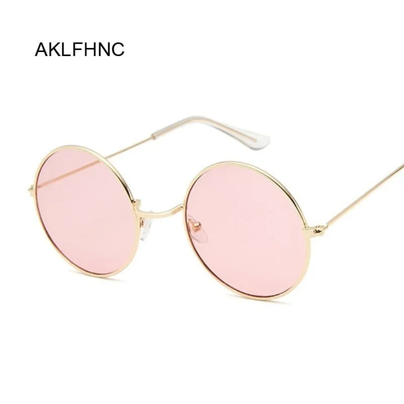 2019 Retro Round Pink Sunglasses Women