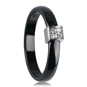 3Mm Width Smooth Ceramic Rings For Women Pink Black White Thin Pick Ceramic Ring Unique Wedding Enga