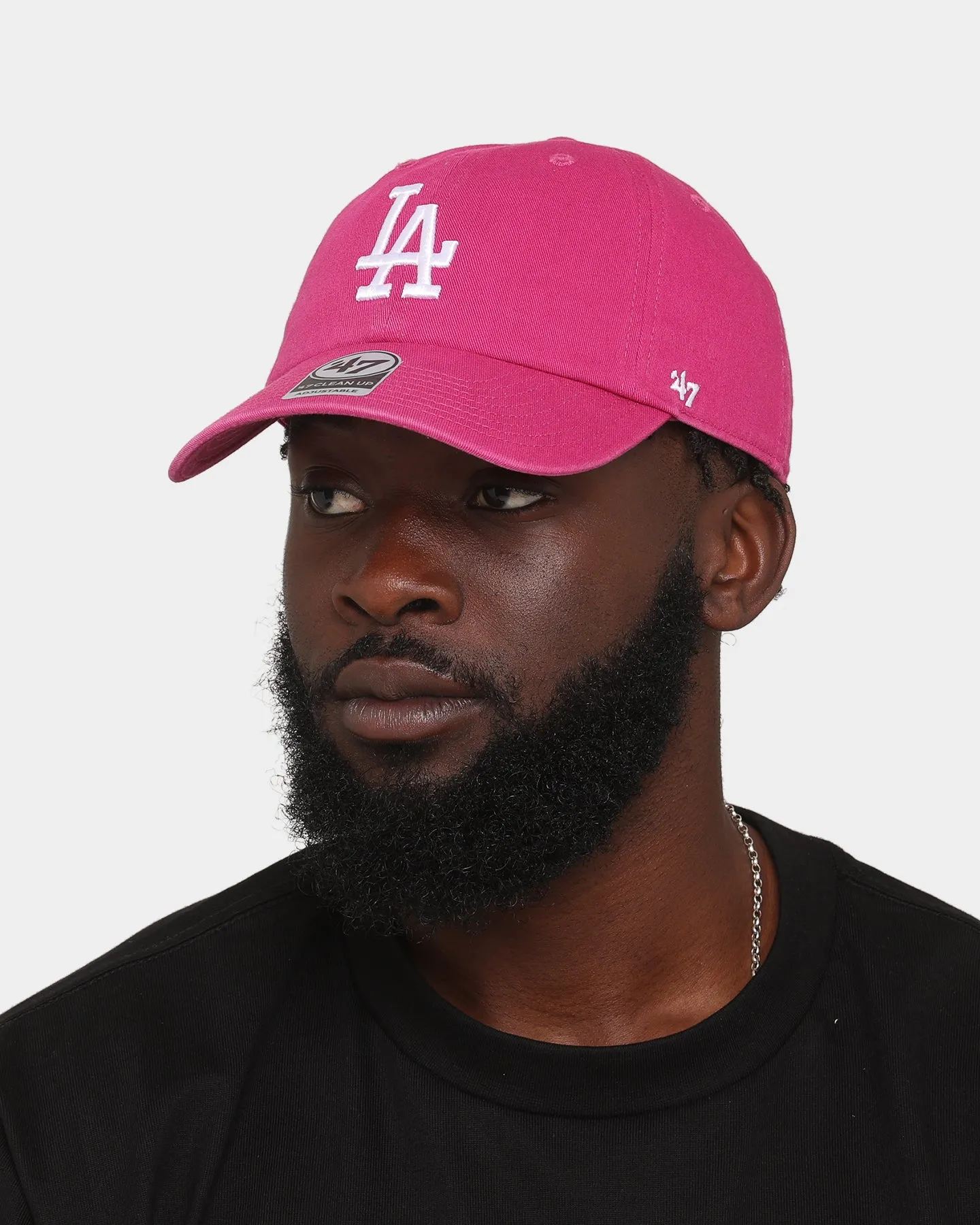 47 Brand Los Angeles Dodgers Clean Up Strapback Orchid