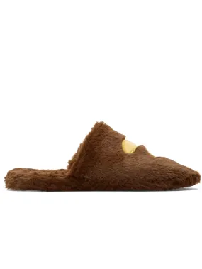 A Bathing Ape Head Slipper Brown