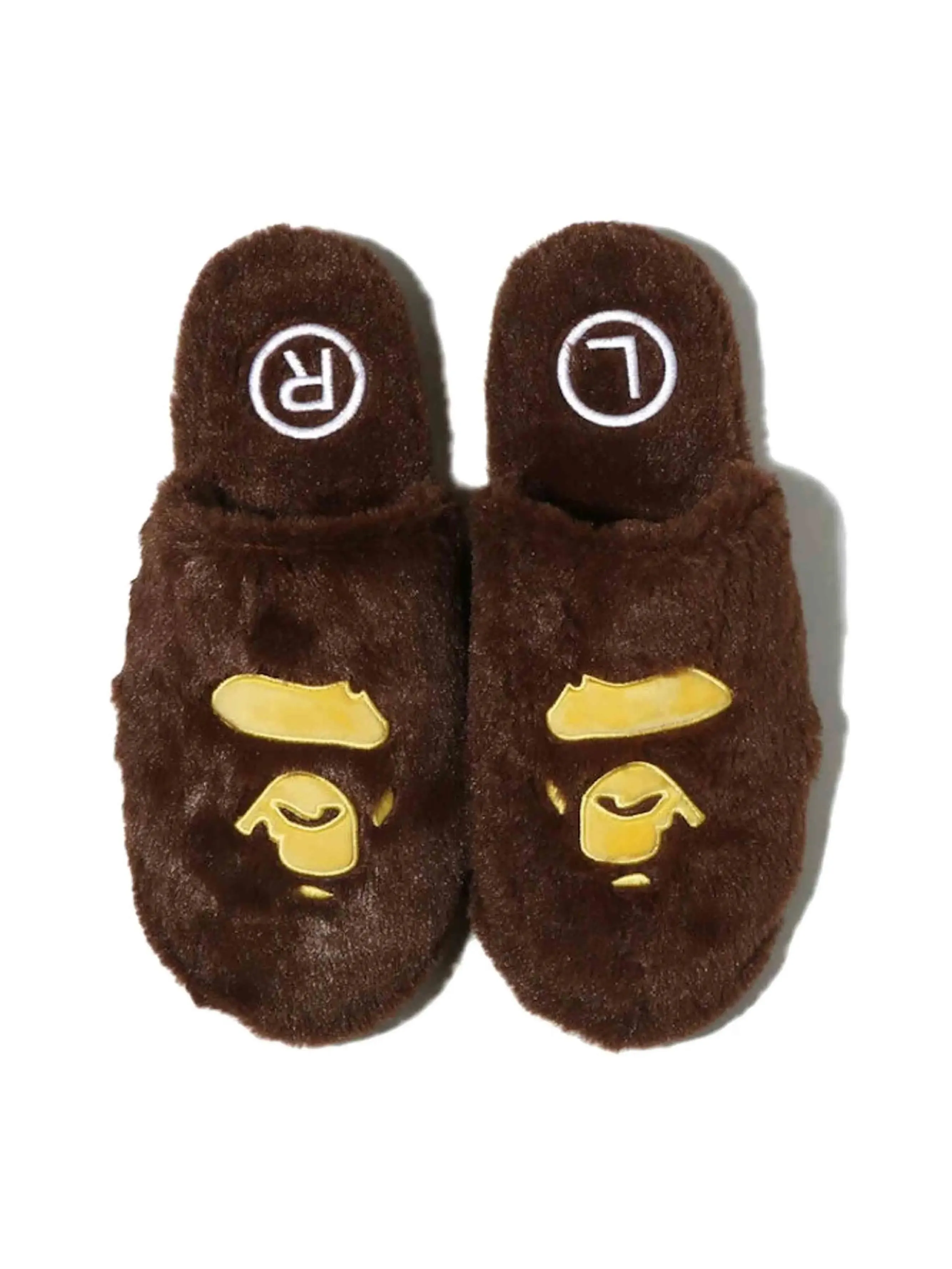 A Bathing Ape Head Slipper Brown