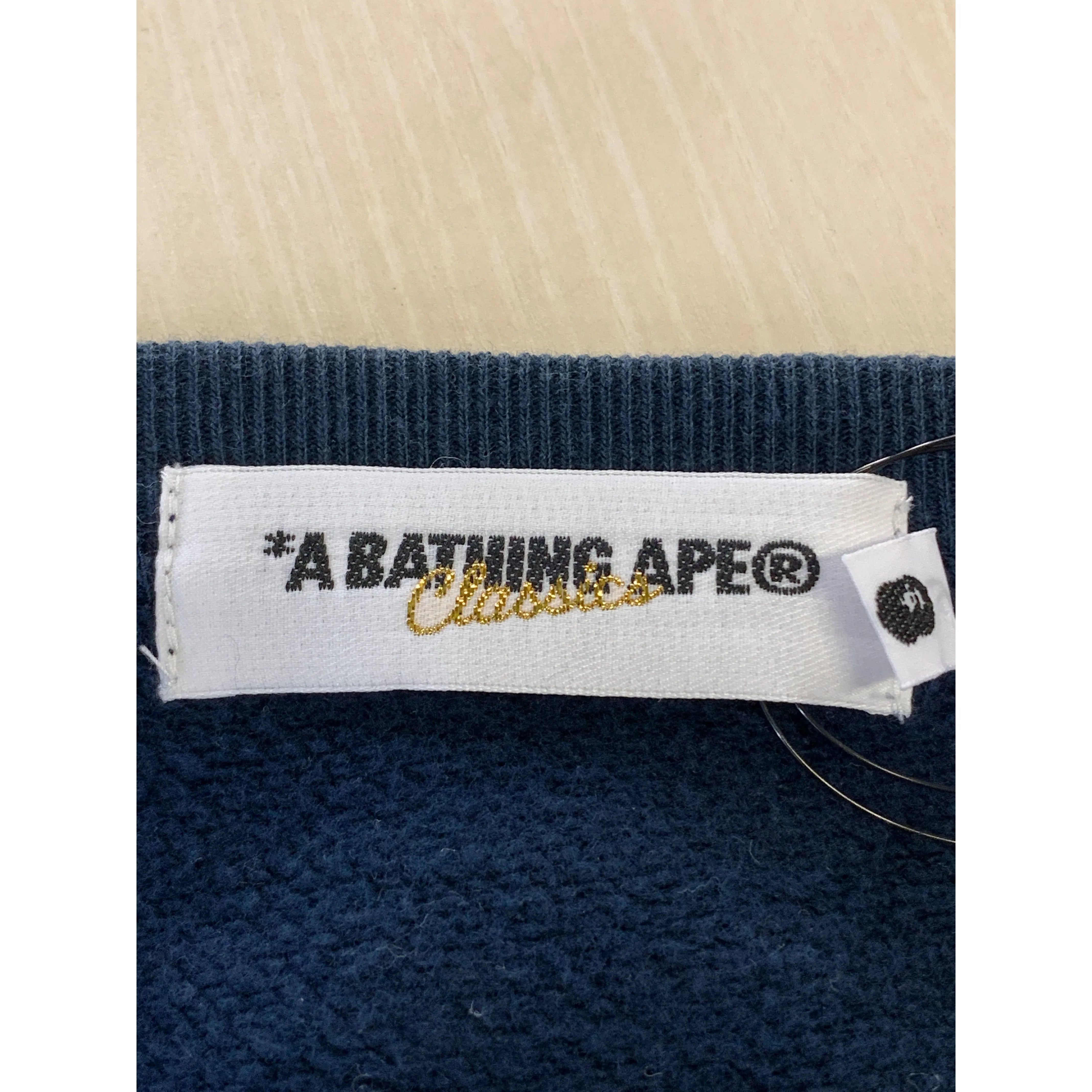 A BATHING APE/Sweatshirt/L/BLK/Cotton