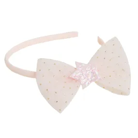 Accessorize London Girl's Pink Party Bow Headband