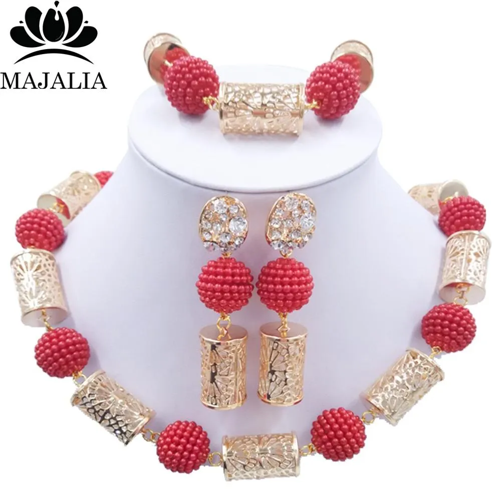 African Wedding Crystal necklace bridal jewellery set