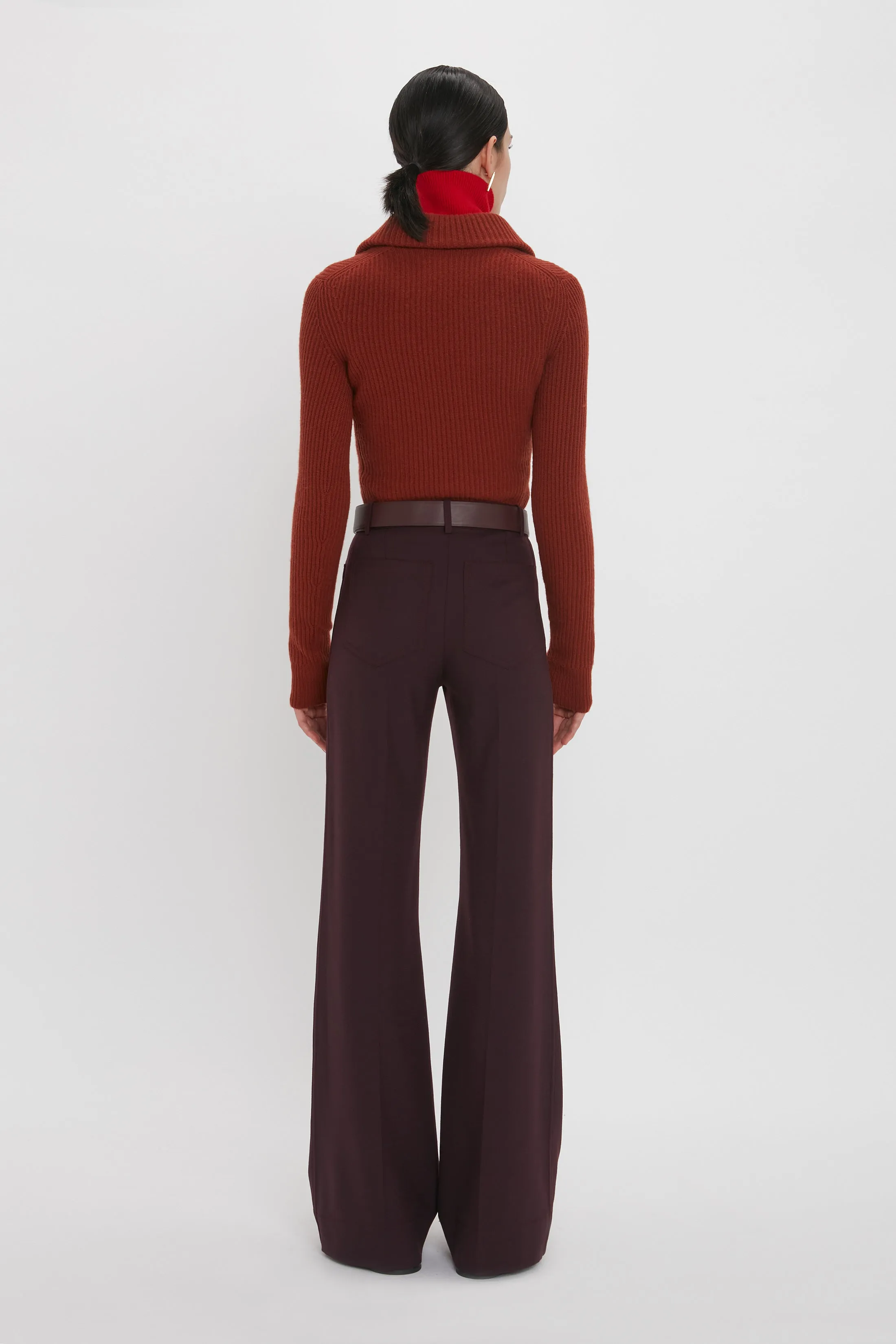 Alina Trouser In Deep Mahogany