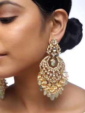 Alloy Chandelier Earrings in Gold