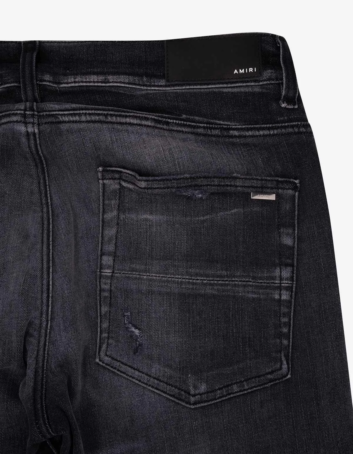 Amiri Jeans Black Staggered Logo