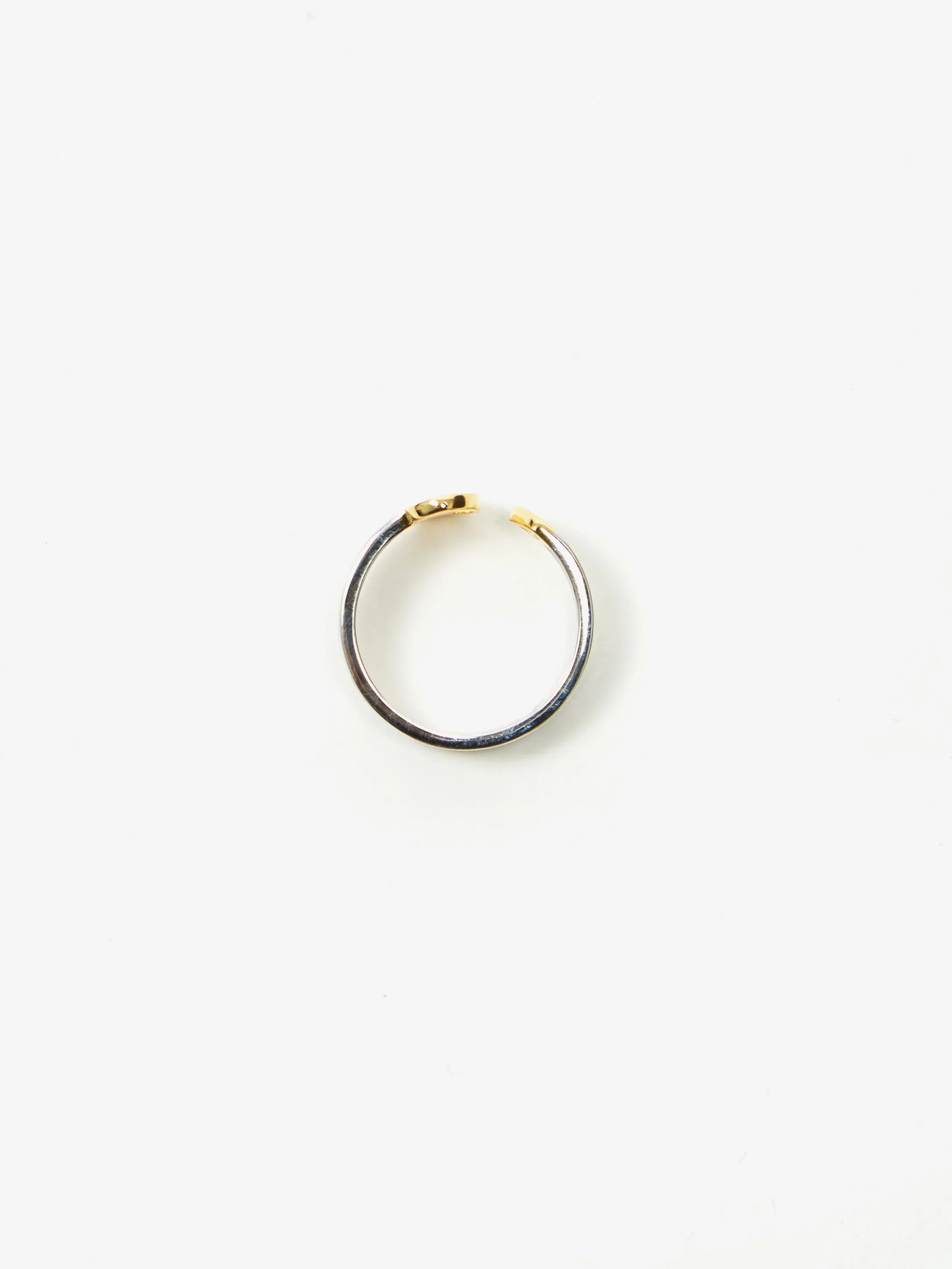 Aries Column Ring - Silver/Gold