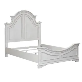 Asalaj White 4pc King Panel Bedroom Set