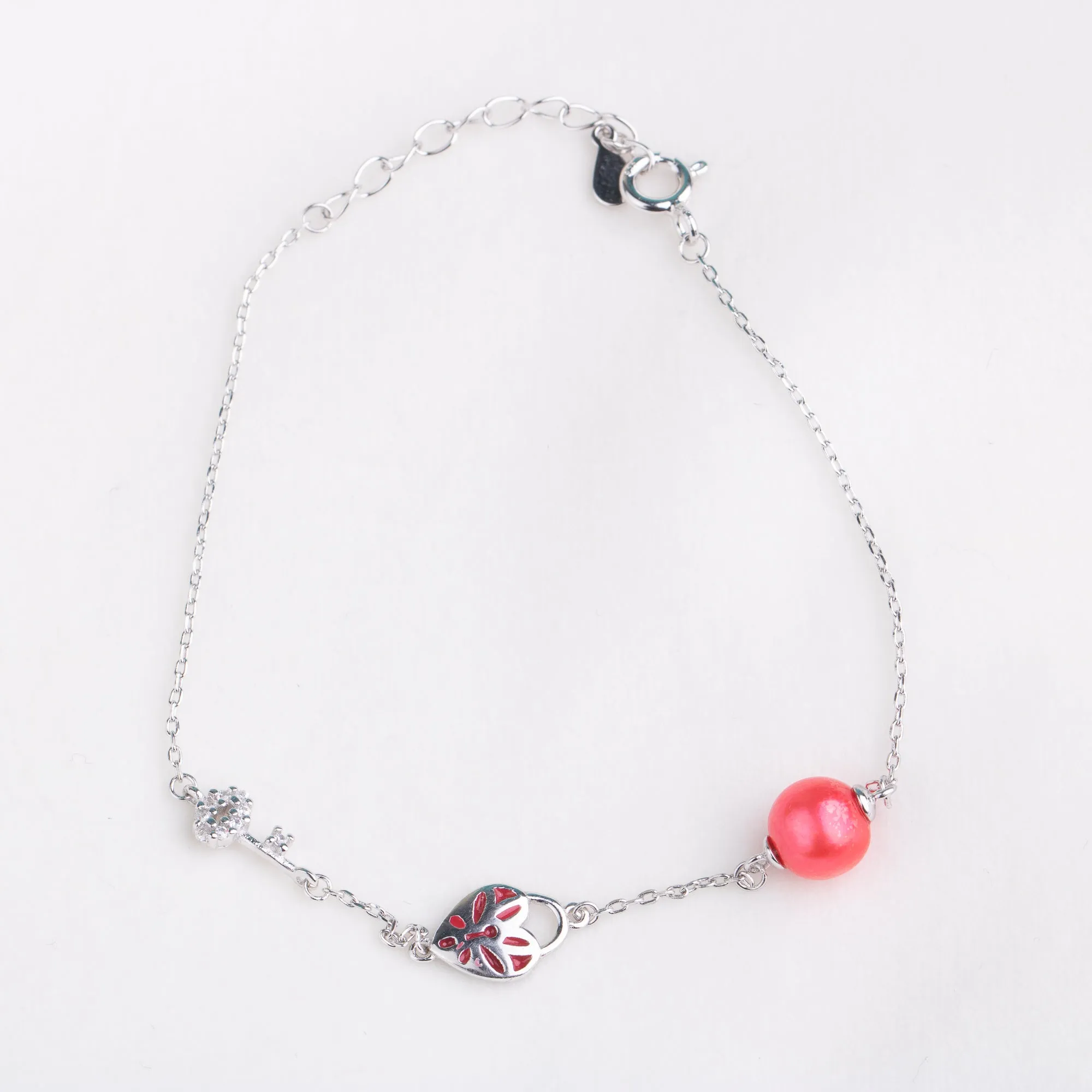 b01138  DIY 7-8mm Natural Freshwater pearl bracelet accessory 925 sterling silver adjustable chain bracelet for women