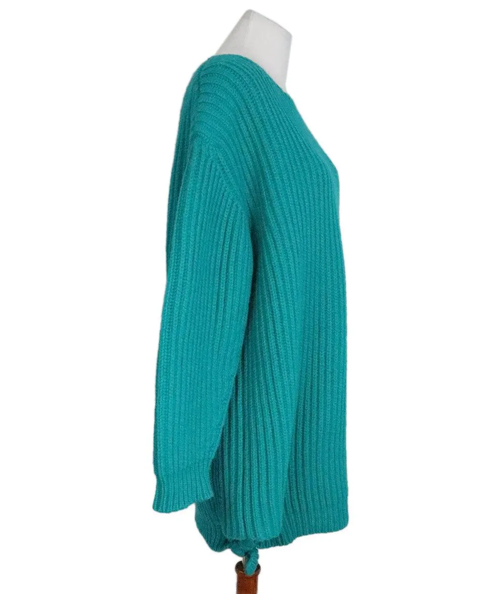 Balenciaga Teal Wool Oversized Tunic sz 2