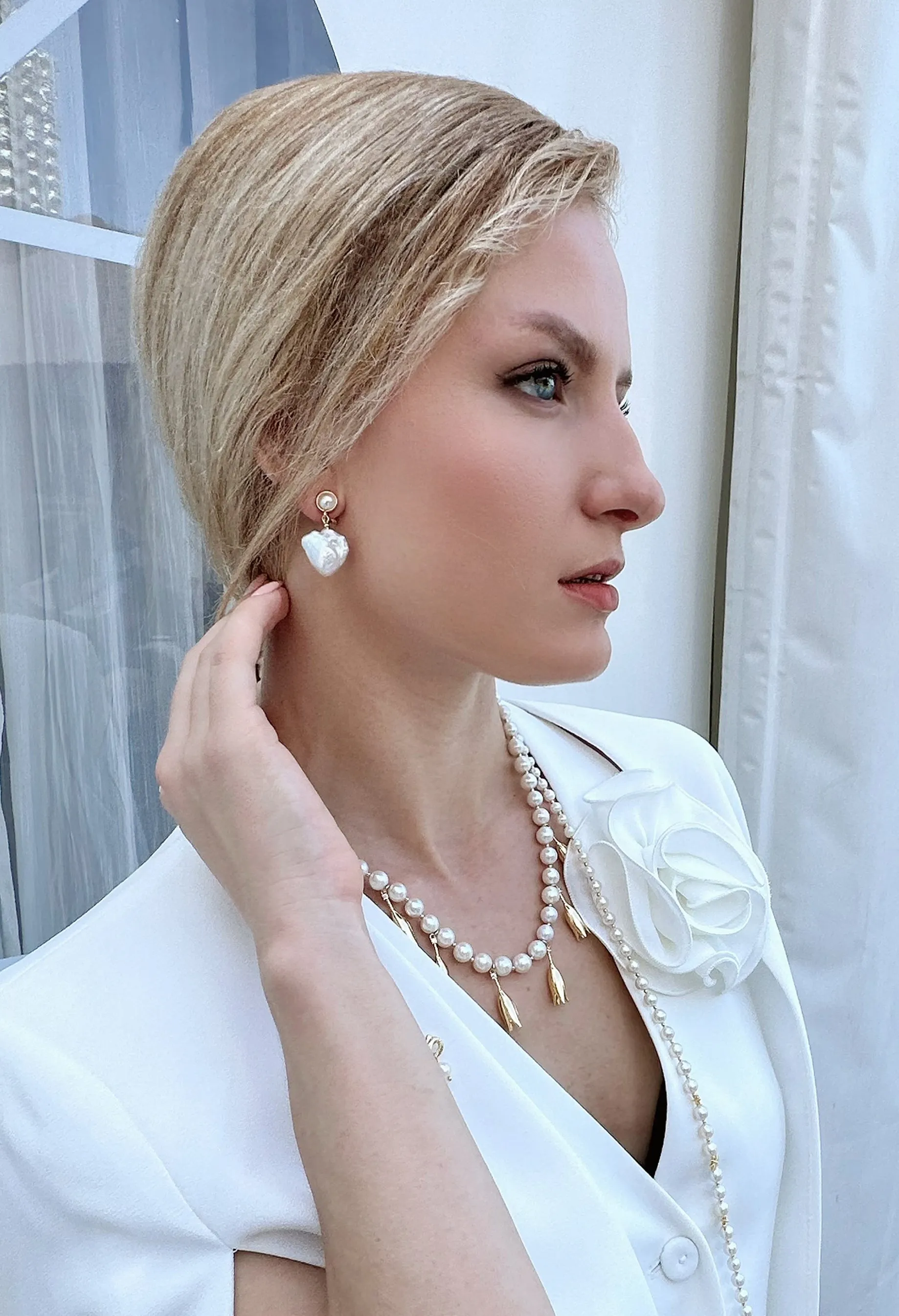 Baroque Freshwater Pearls Clip On Earrings KE002