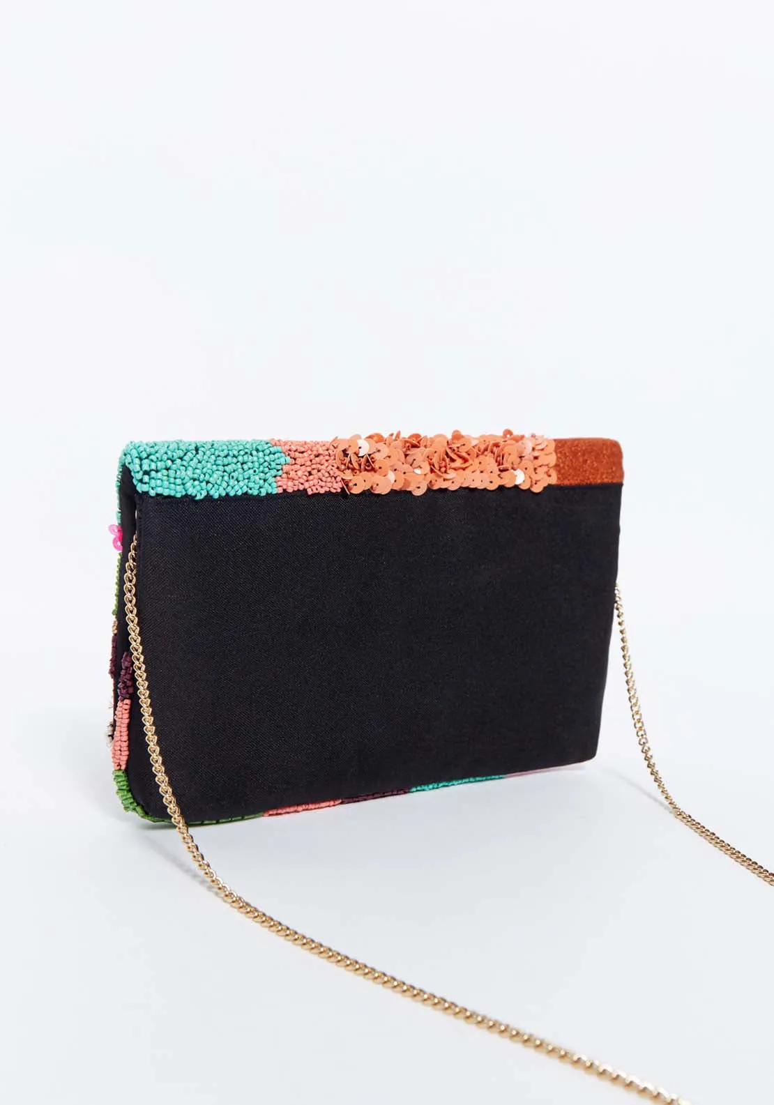 Beads clutch bag