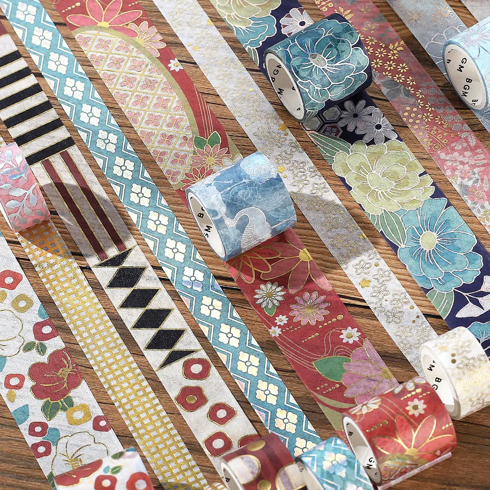 BGM Foil Stamping Masking Tape: The Color of Kimono - Camellia