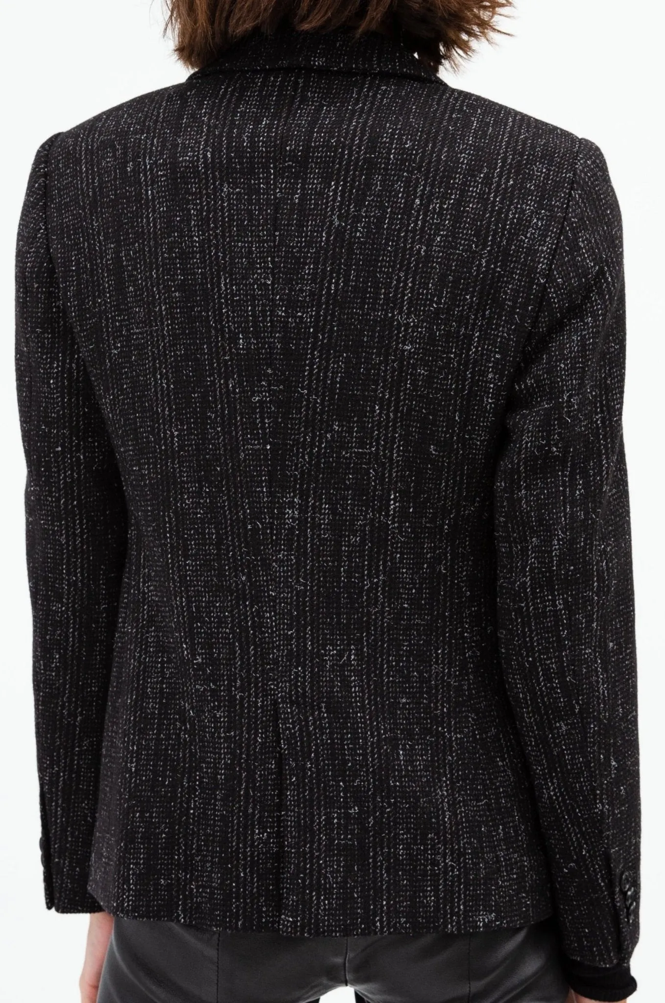 BIANCA BUTTON BLAZER IN ITALIAN WOVEN WOOL