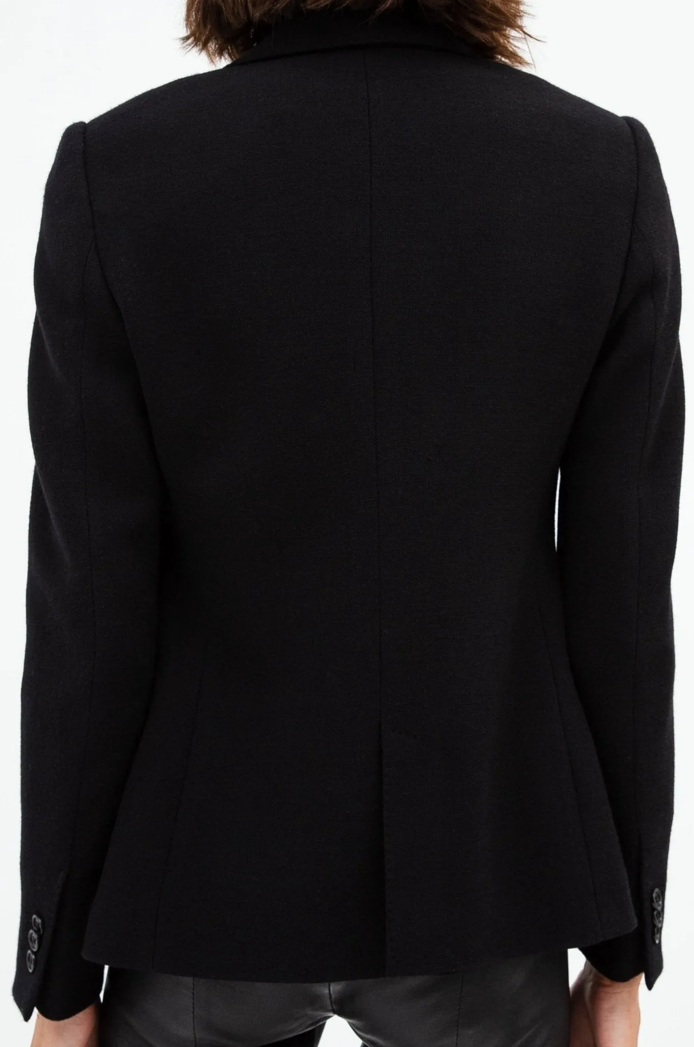 BIANCA BUTTON BLAZER IN ITALIAN WOVEN WOOL