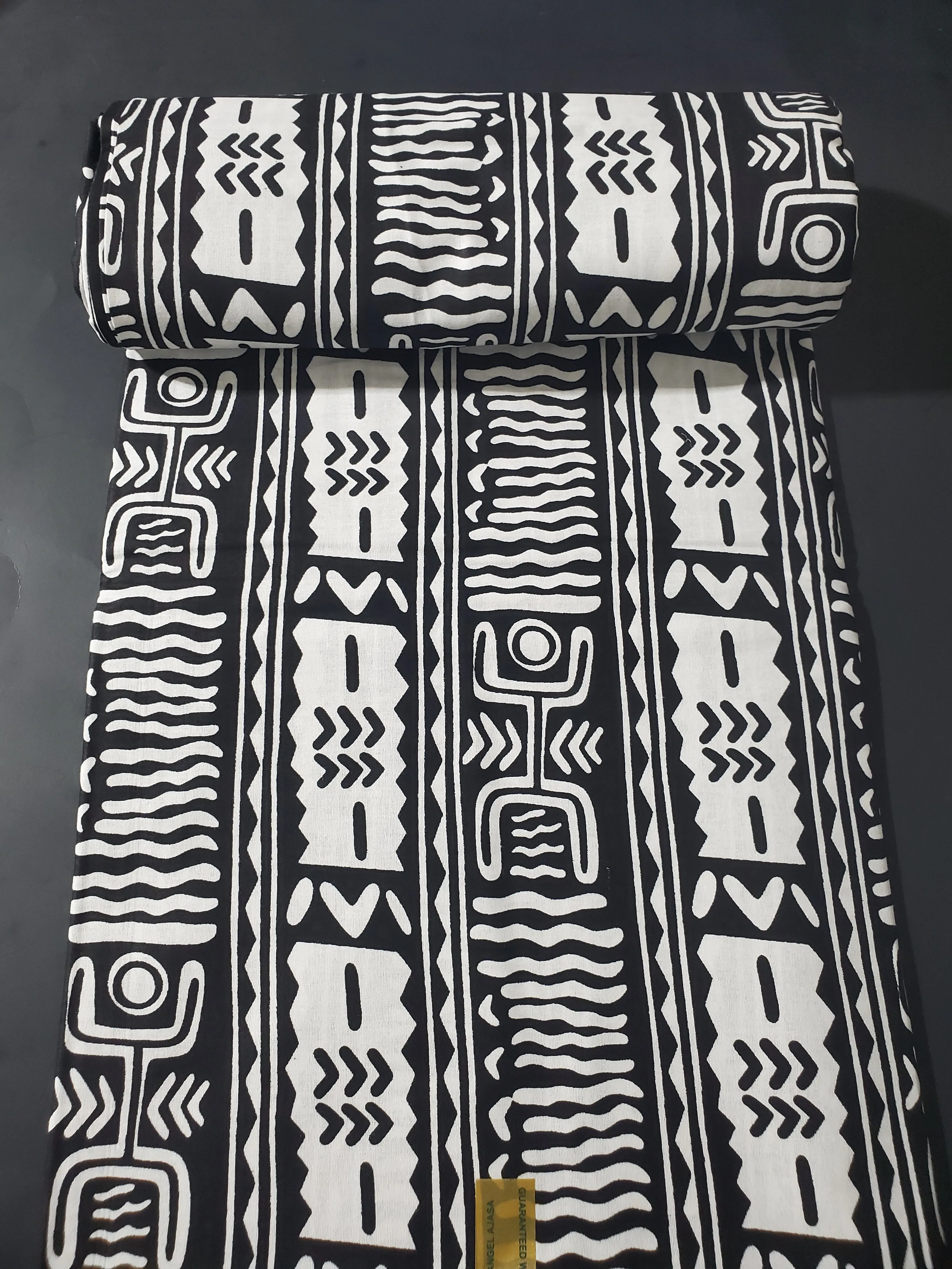 Black and White Tribal African Ankara Fabric