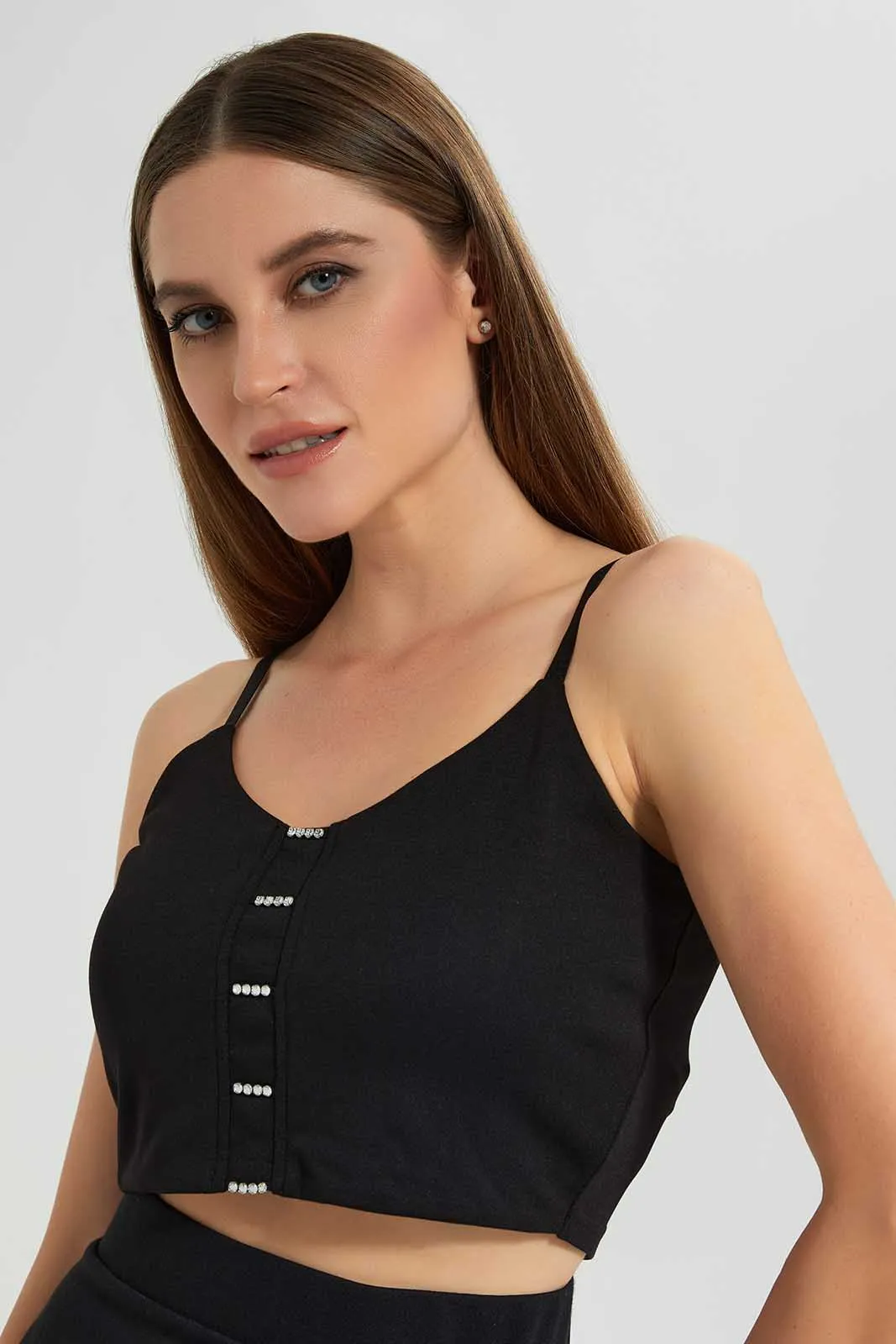 Black Cami With Embellishments