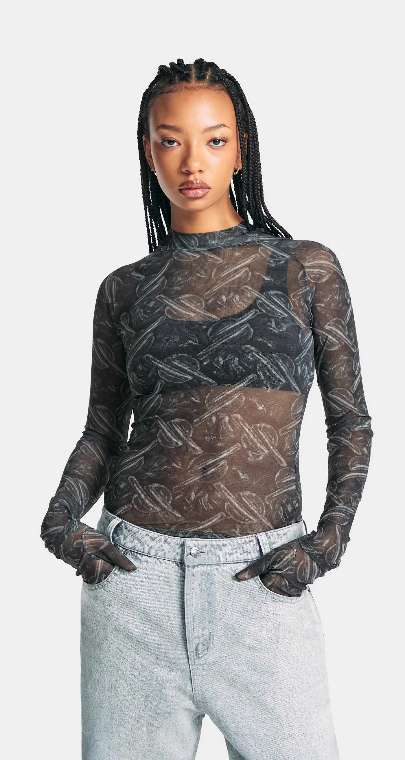 Black Fera Bubblewrap Top