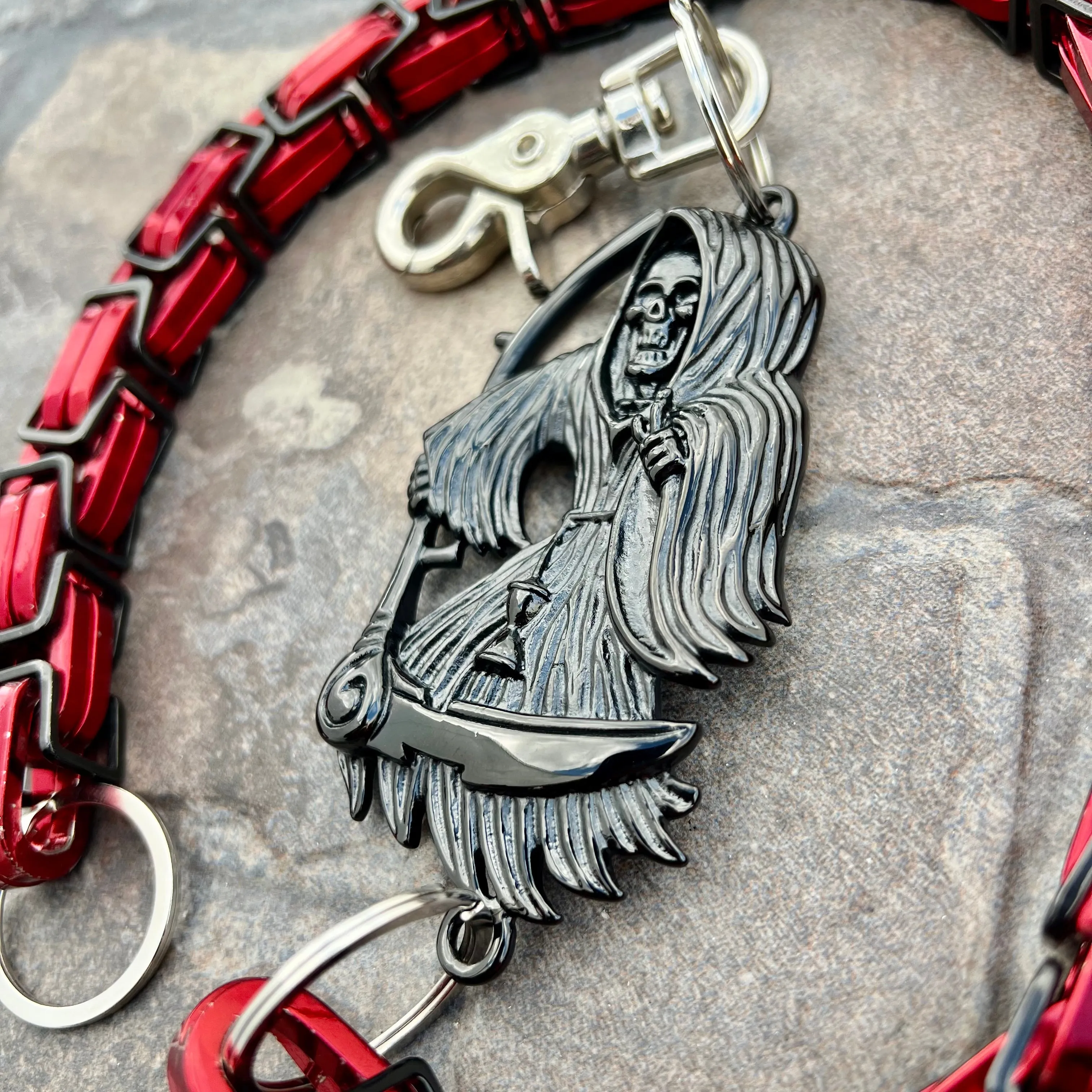 Black Grim Reaper Wallet Chain - Black & Red Daytona CVO - WC15CVO