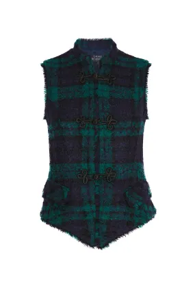 Black Watch Bouclé Tweed Waistcoat - Wendy