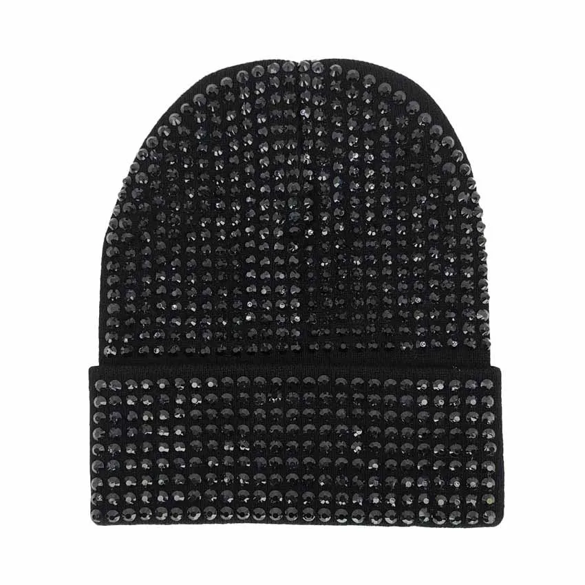 Bling Studded Beanie Hat