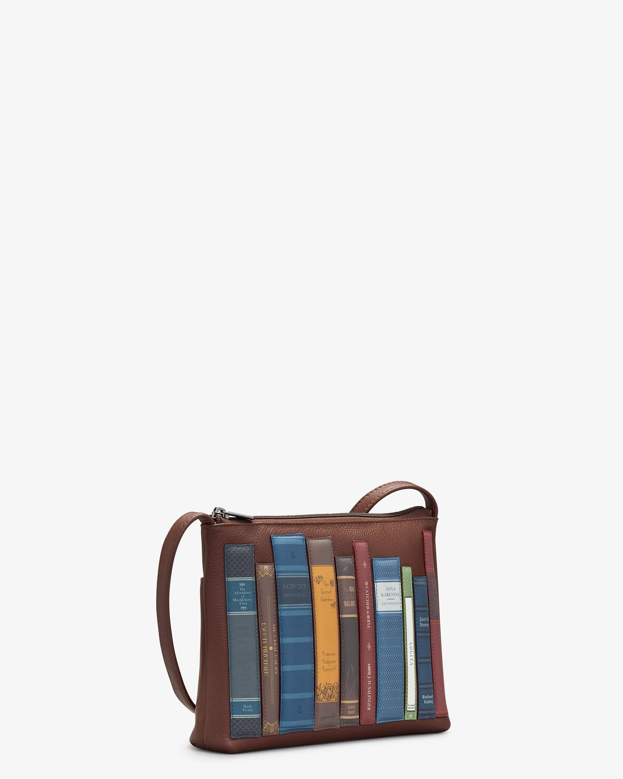 Bookworm Brown Leather Cross Body Bag