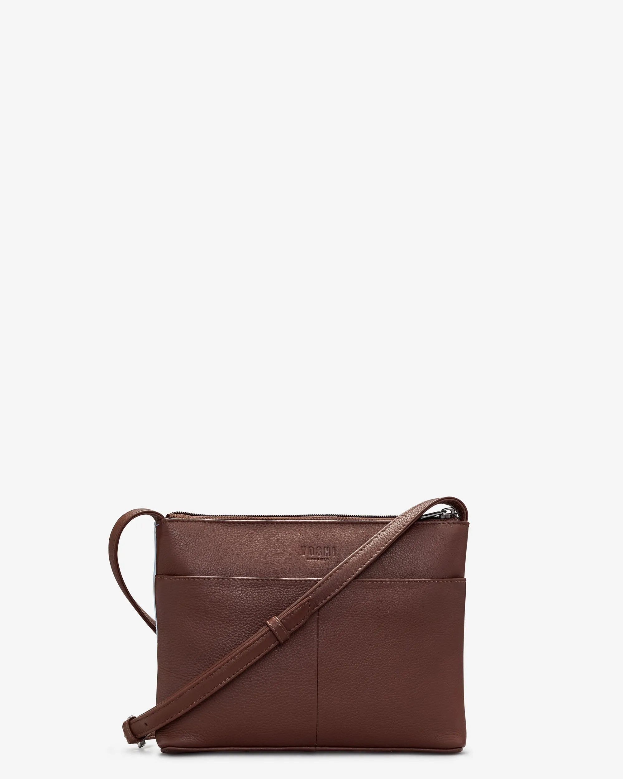 Bookworm Brown Leather Cross Body Bag