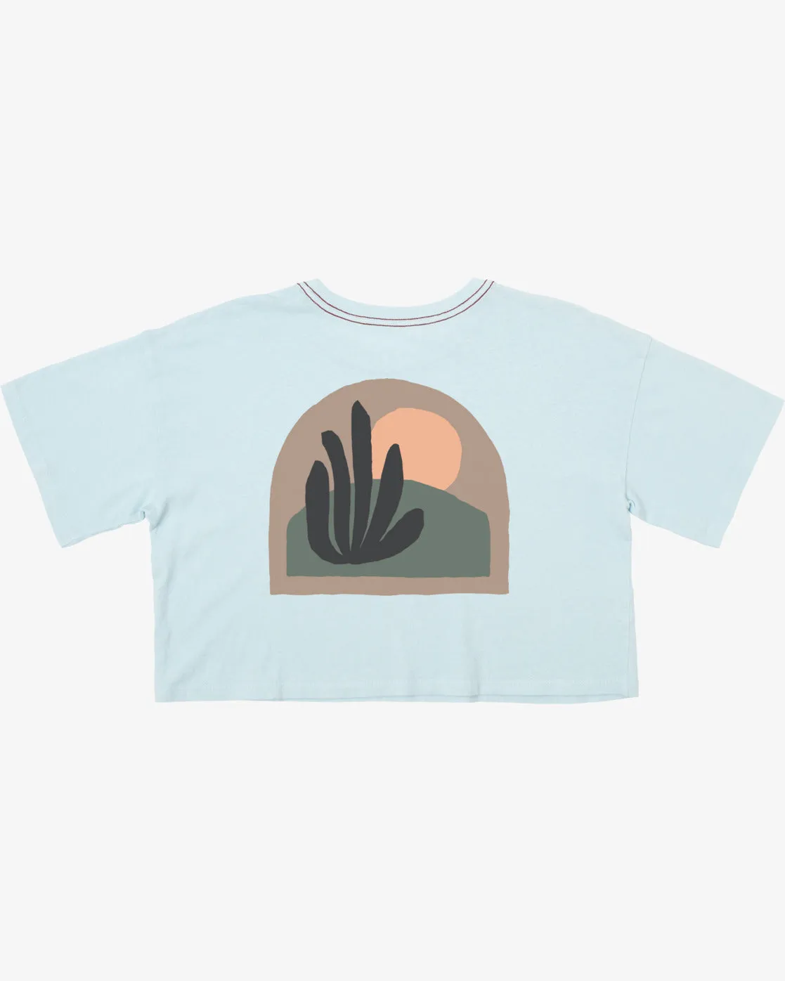 Boyfriend Crop Tee 2 T-Shirt - Sky High