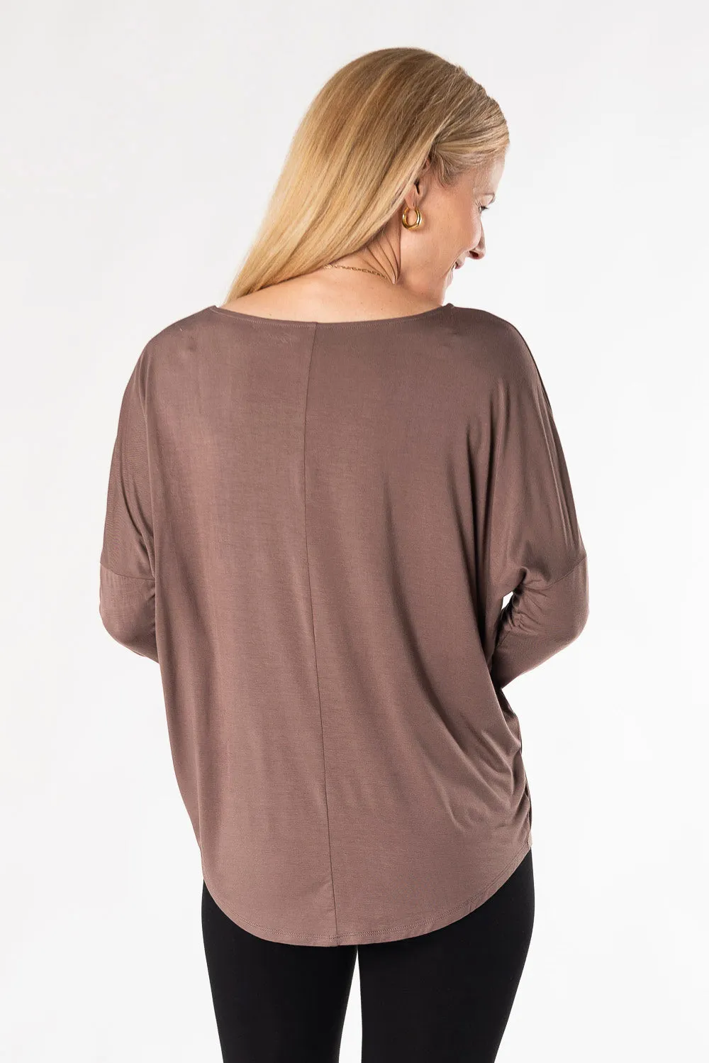 Bridget Dolman Bamboo Top - Latte