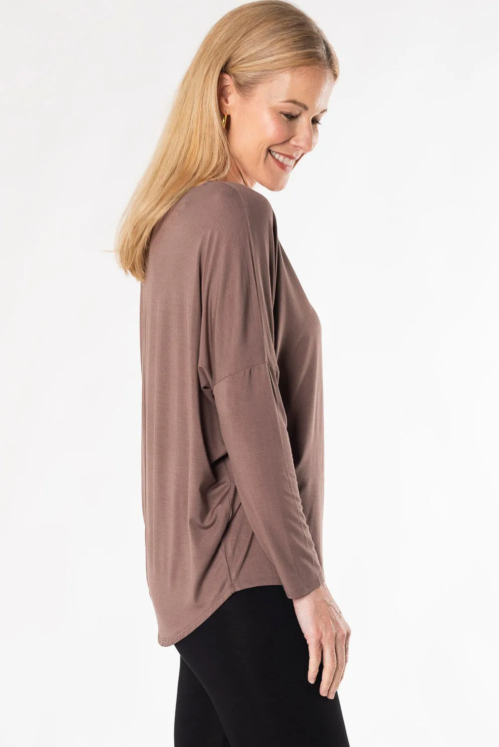 Bridget Dolman Bamboo Top - Latte