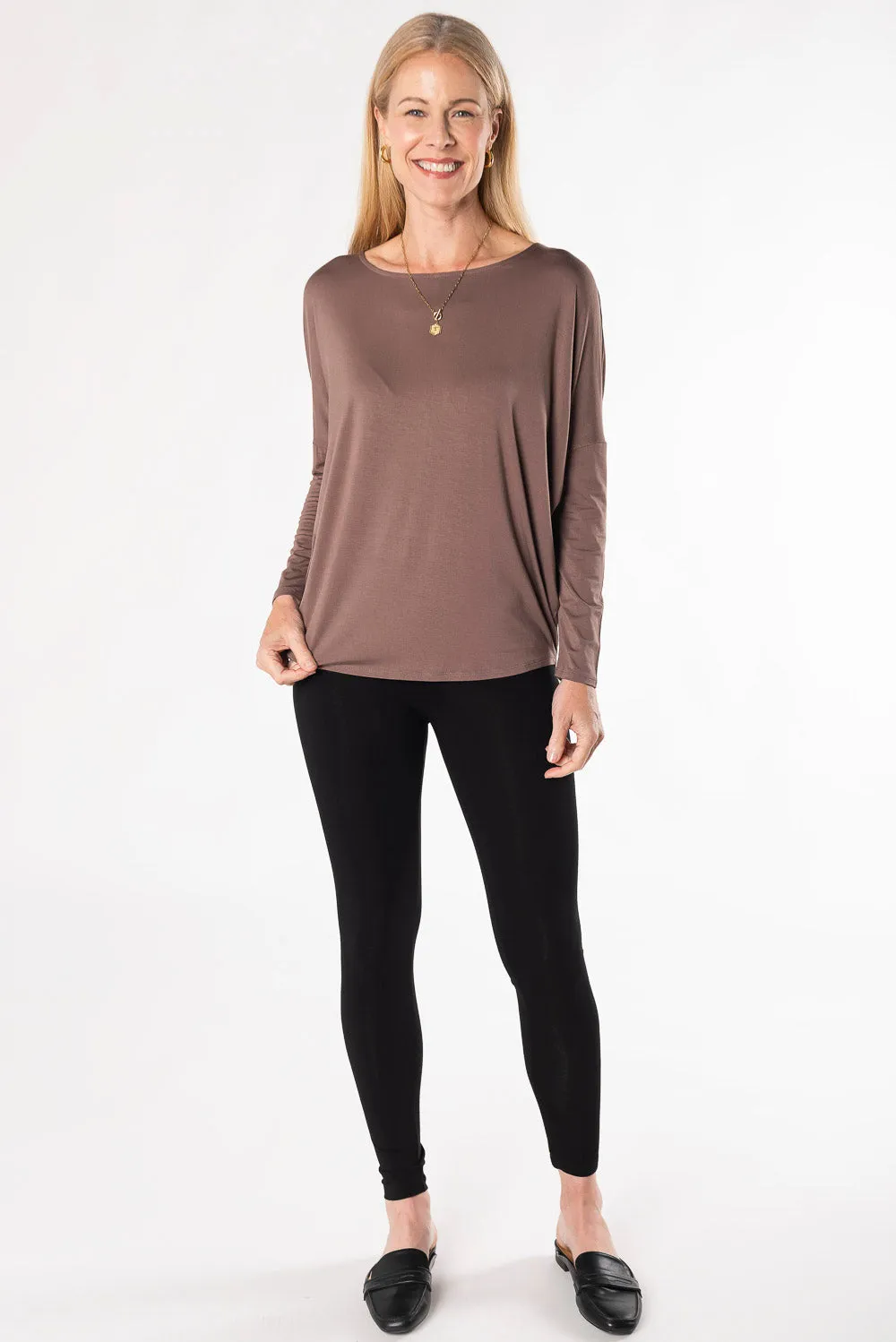 Bridget Dolman Bamboo Top - Latte