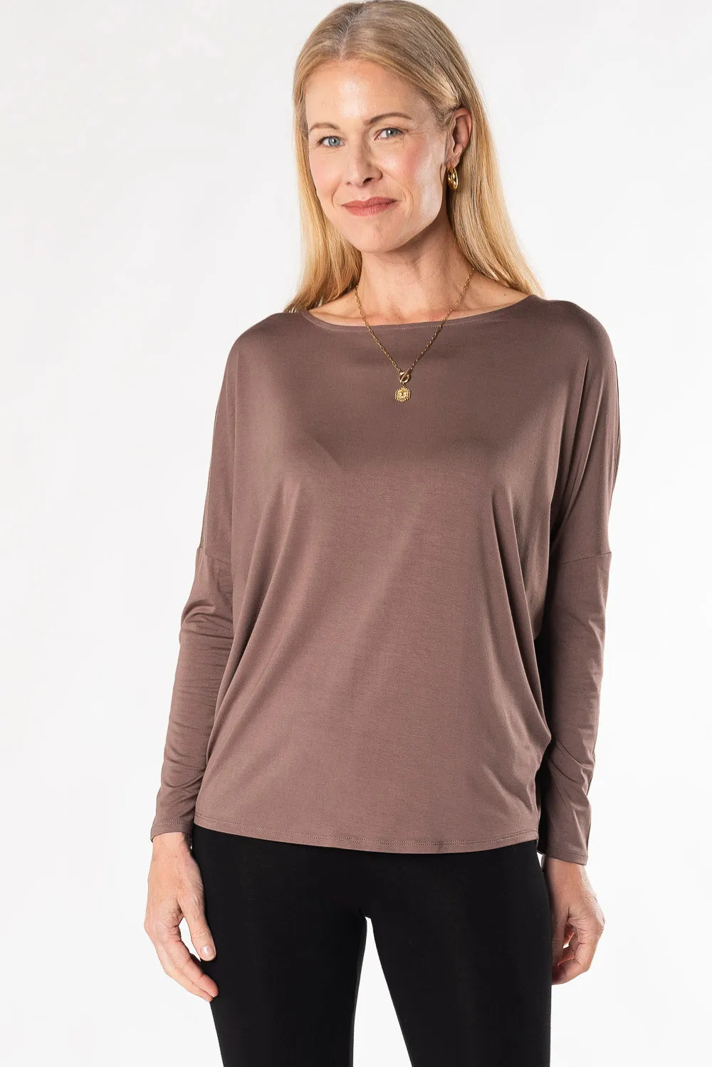 Bridget Dolman Bamboo Top - Latte