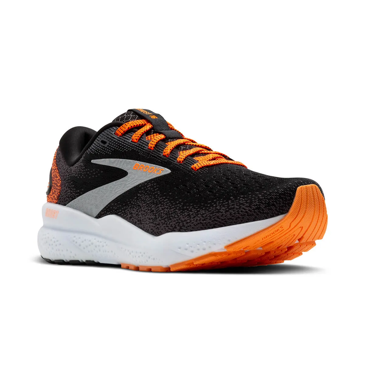 Brooks Ghost 16 Womens | Black/orange/white