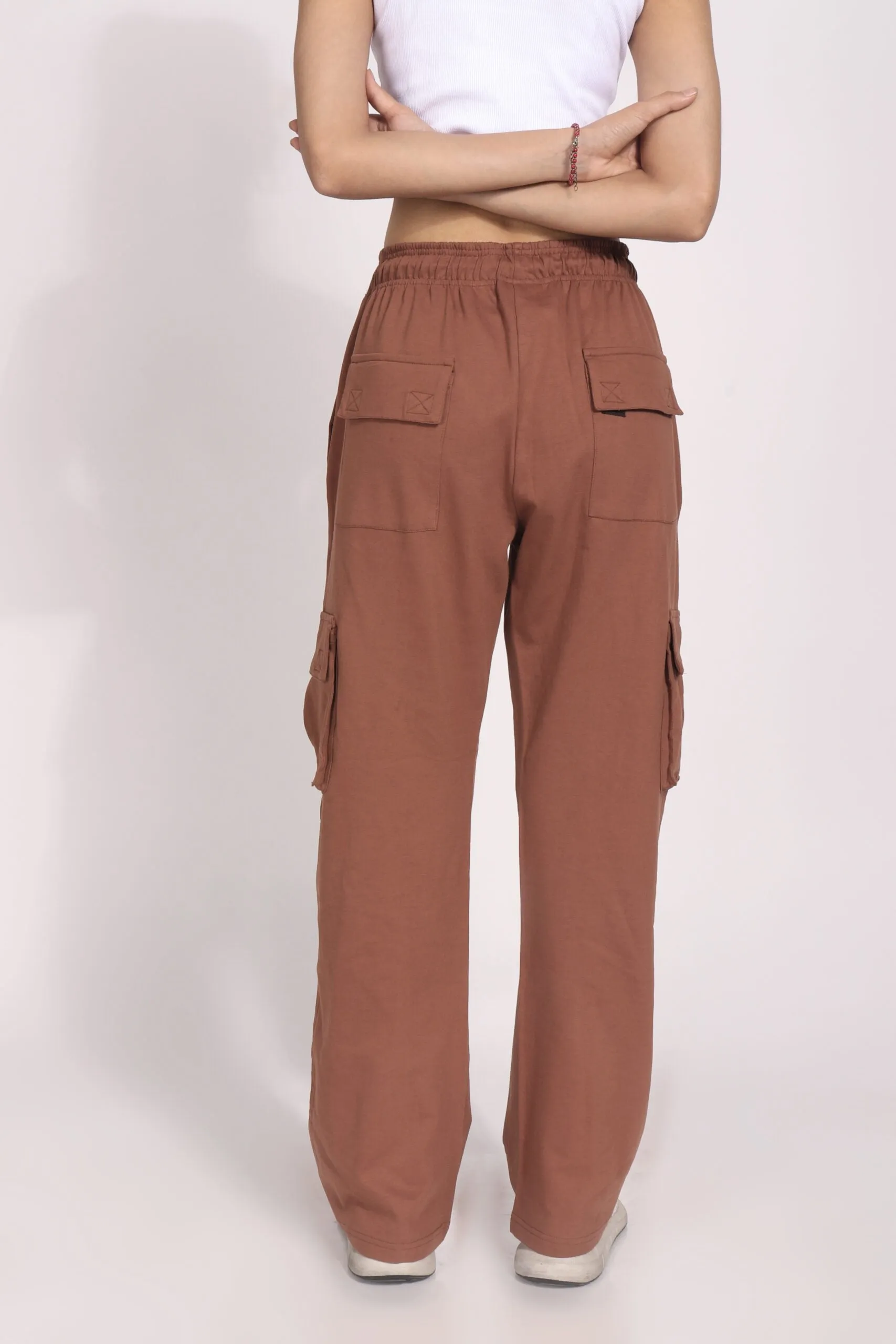 Brown Utility Straight Fit Pant