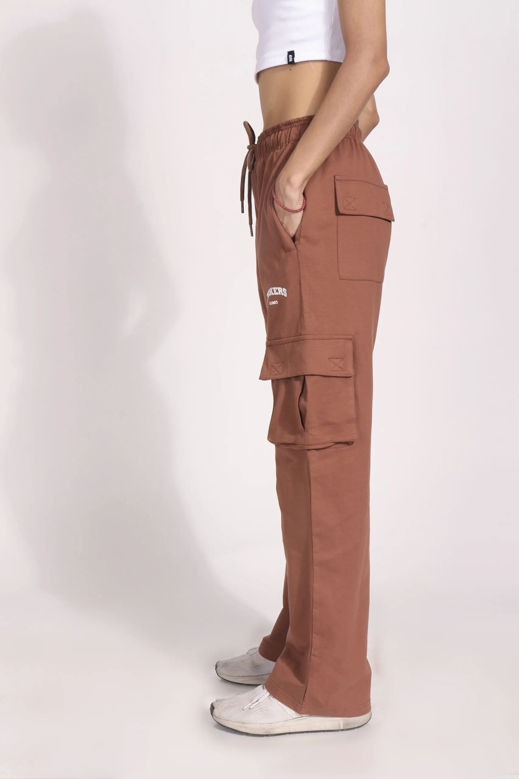 Brown Utility Straight Fit Pant