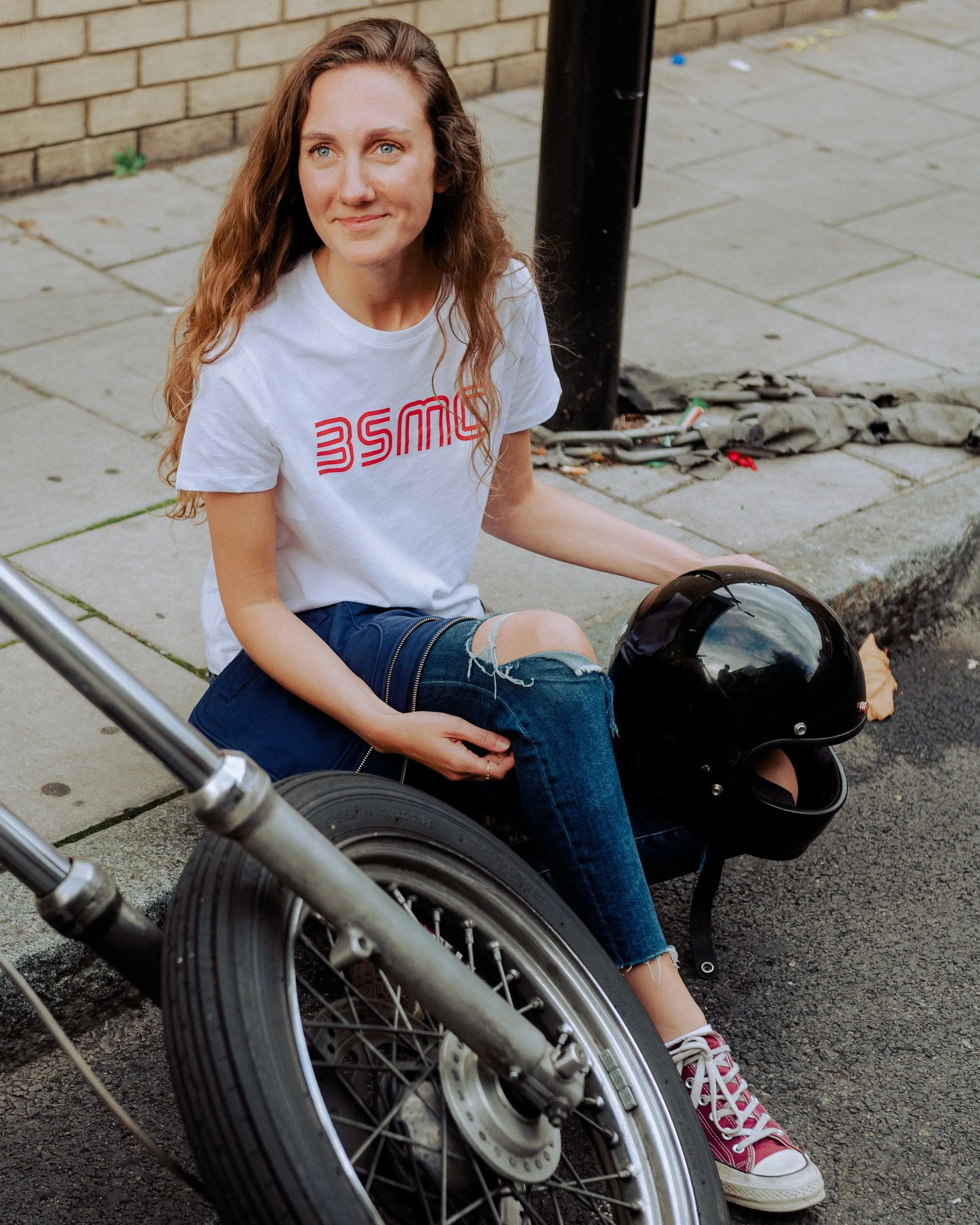 BSMC Women's '77 T Shirt - White/Red