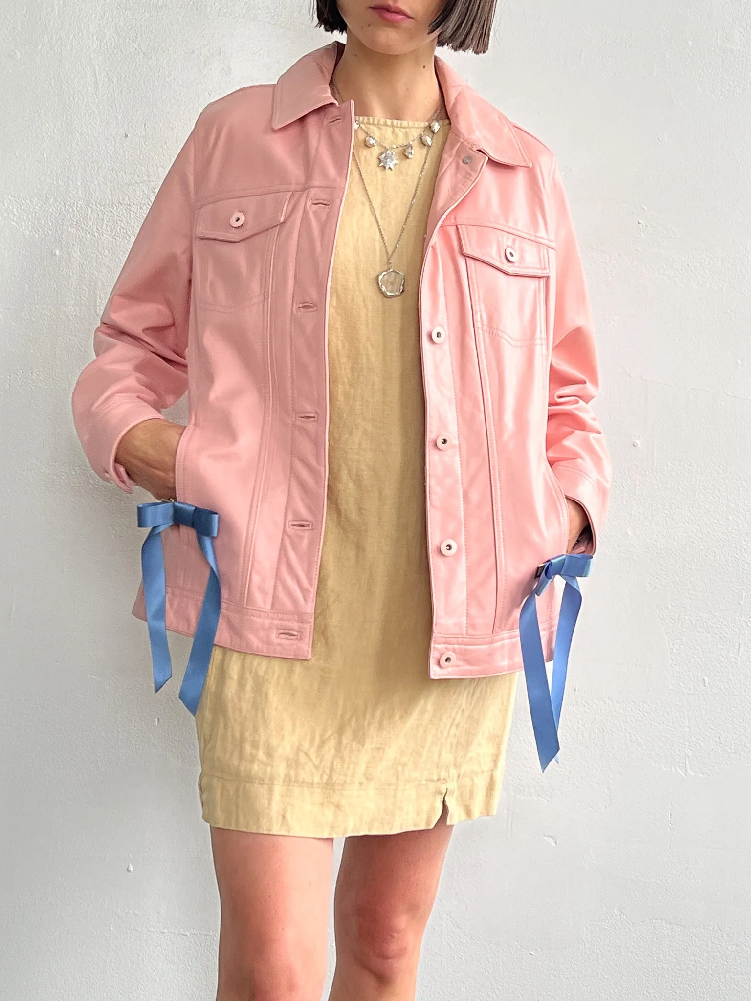 Bubblegum Leather Jacket (S)