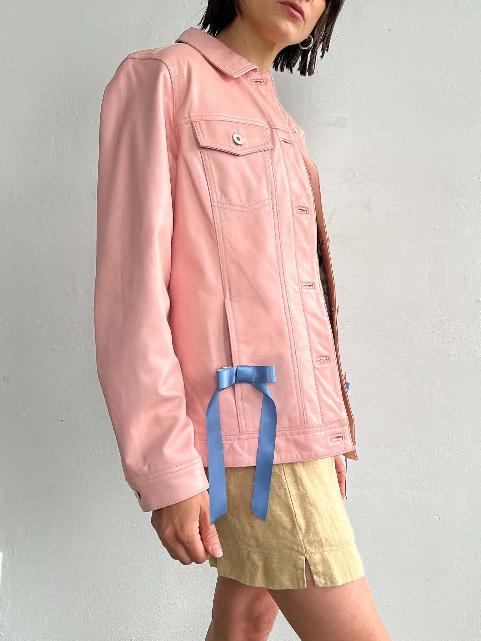 Bubblegum Leather Jacket (S)