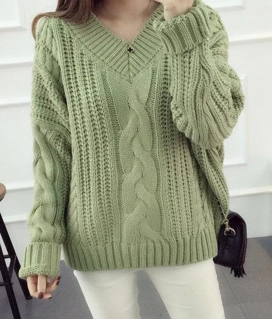 CABLE KNIT PULLOVER SWEATER