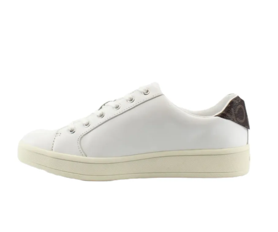 Calvin Klein Sonia White Leather Trainers - Womens