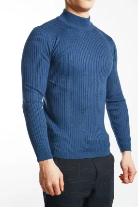 Cambridge Ribbed Mockneck Euro Sweater