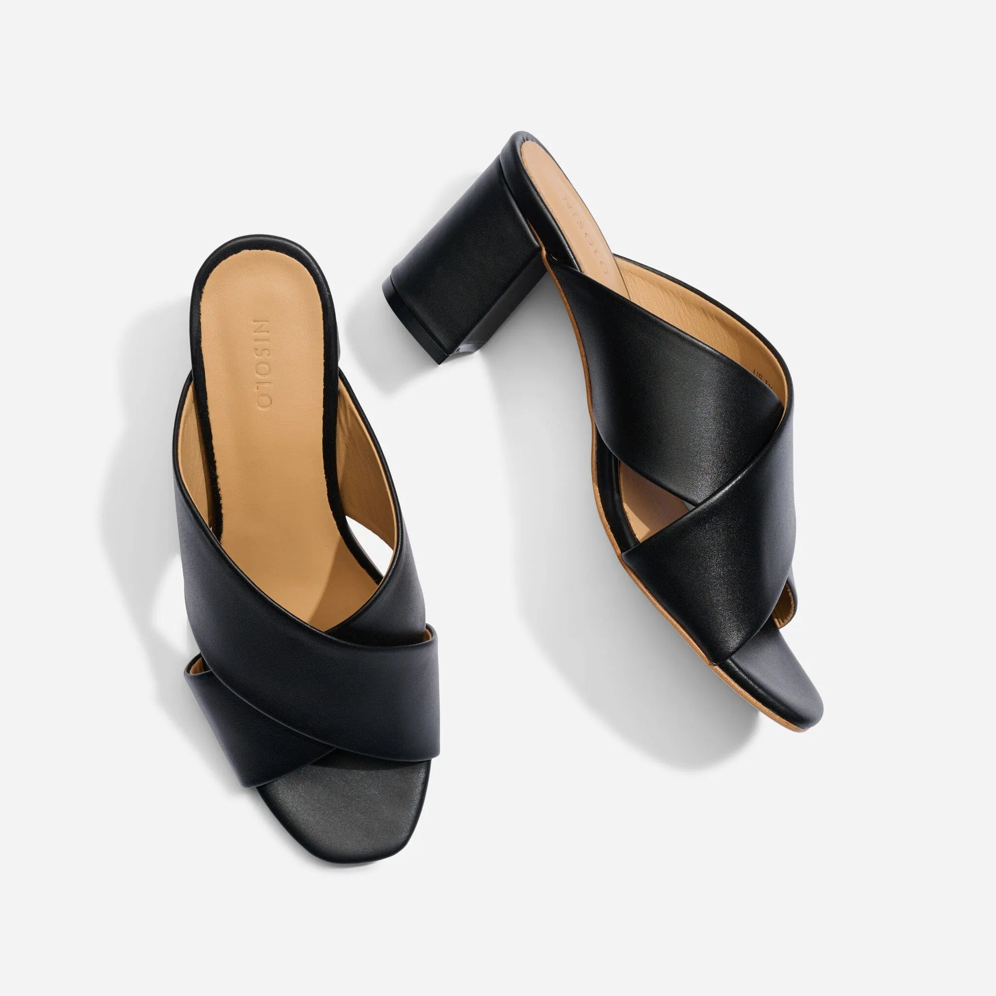 Carina Cross Strap Mule Black